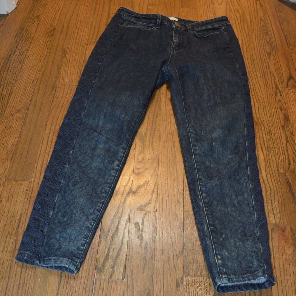 Coldwater Creek Skinny Jeans~Size 6~Light bleached symetrical pattern~CUTE~